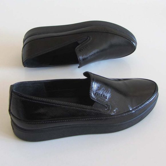 PRADA patent saffiano platform skate sneakers 35 / 5 US - Picture 5 of 8